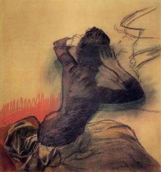 Edgar Degas : Seated Woman Adjusting Her Hair